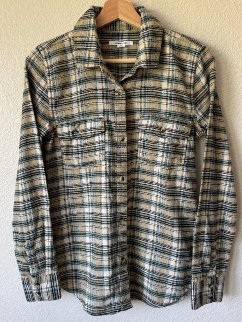 O'Neill Nash Flannel Plaid Button Up Sz XS Classic Lightweight Gorp-core Outdoor